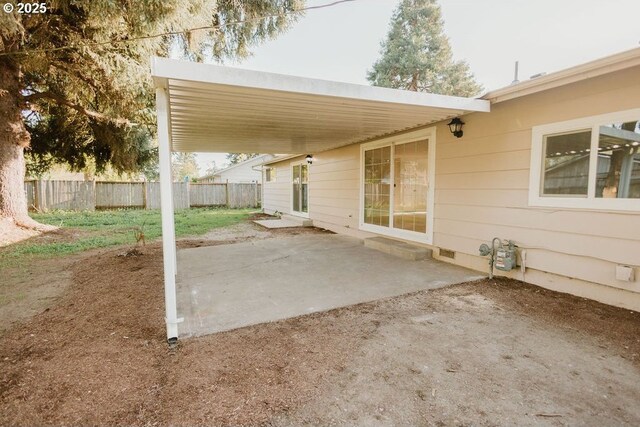 view of patio / terrace with fence