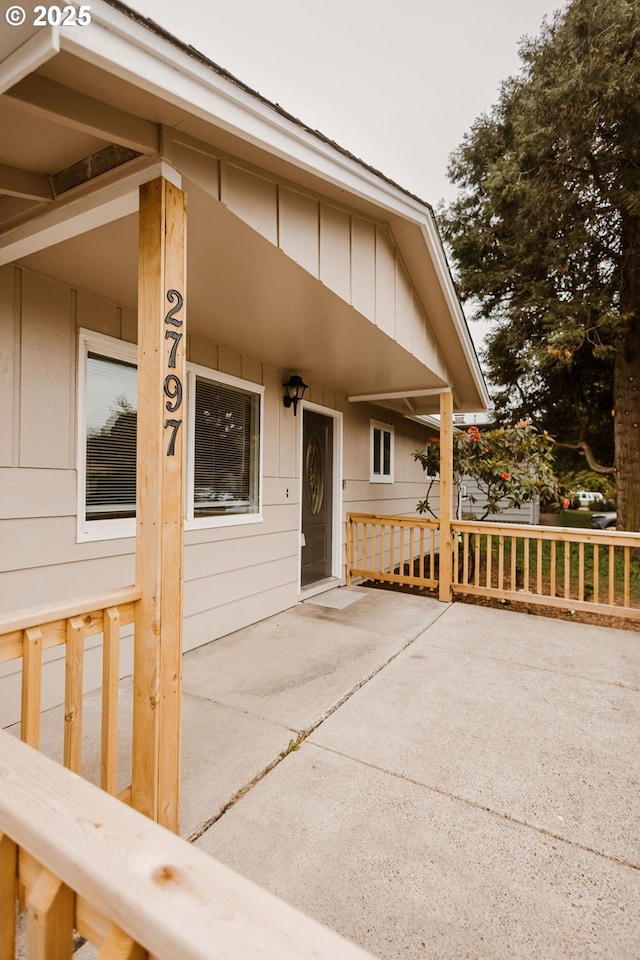 2797 Tulip St, Eugene, OR 97408 - view of exterior entry featuring board and batten siding