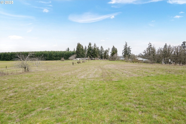 view of yard featuring a rural view