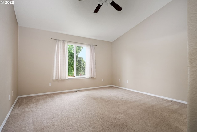 967 Whippoorwill Ct NW, Salem, OR 97304 - carpeted empty room featuring a ceiling fan and lofted ceiling
