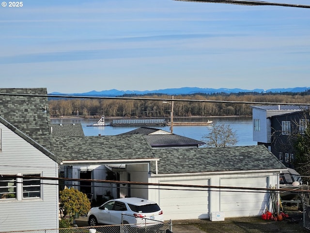 exterior space with a mountain view