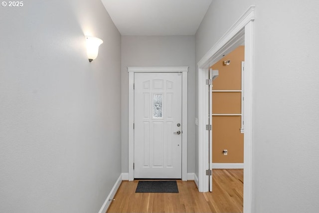 entryway featuring light wood-type flooring