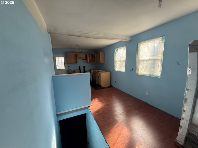 kitchen with wood finished floors