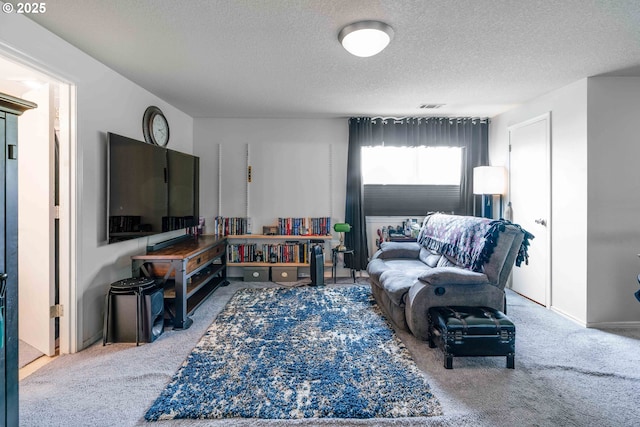 13465 SW Lancewood St, Beaverton, OR 97008 - carpeted living area with a textured ceiling