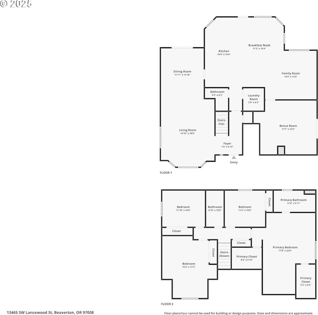 13465 SW Lancewood St, Beaverton, OR 97008 - floor plan / room layout