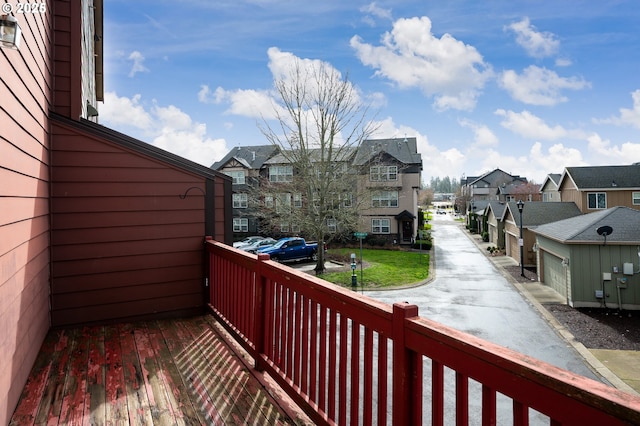 balcony featuring a residential view