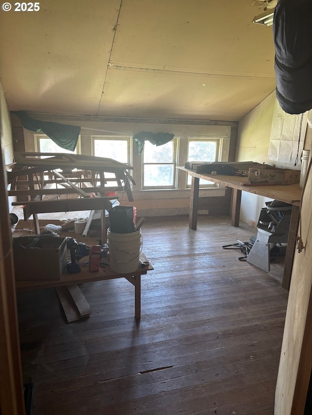 bedroom featuring wood-type flooring