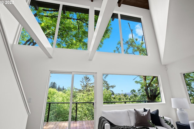 detailed view of beam ceiling