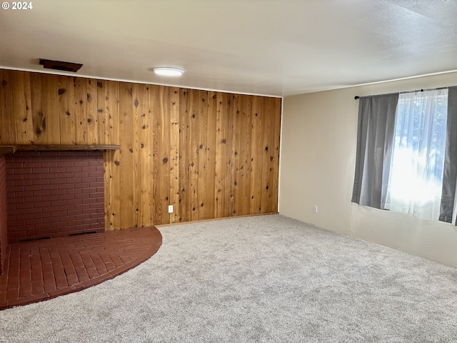 interior space with wood walls