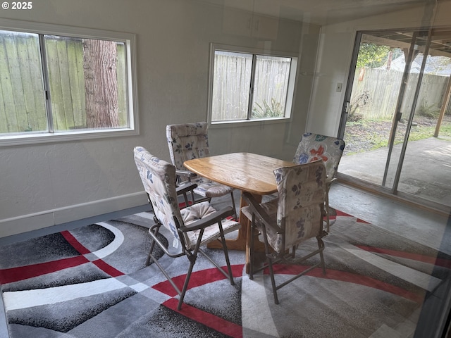 dining room featuring a healthy amount of sunlight