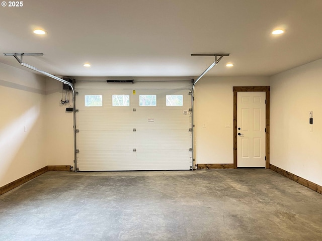 88366 4th Ave, Florence, OR 97439 - garage featuring baseboards and recessed lighting