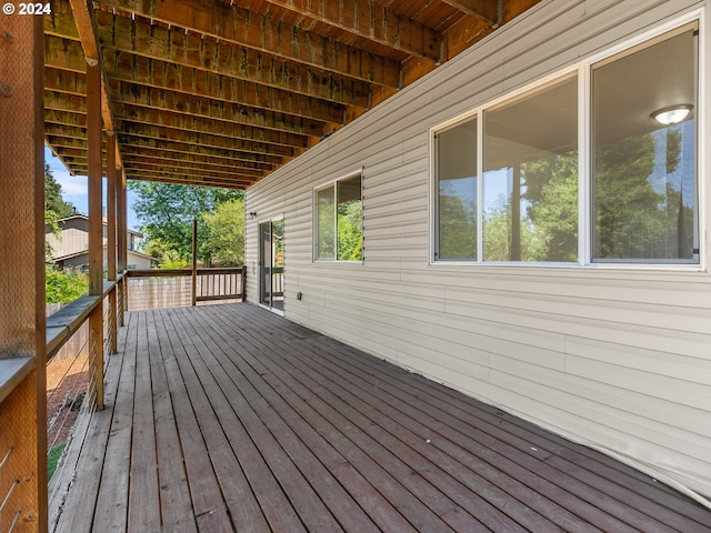 view of wooden terrace