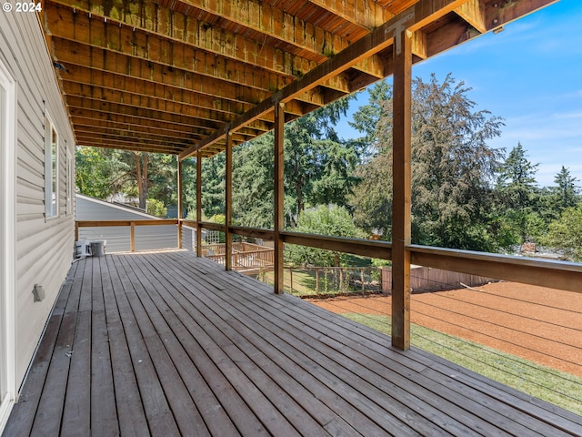 view of wooden terrace