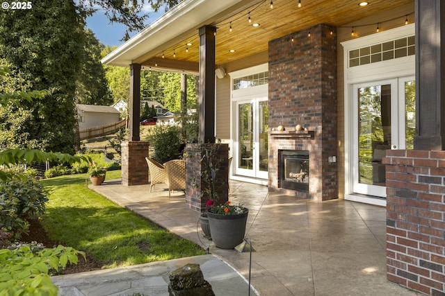 view of patio with french doors