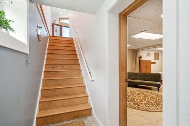 26280 Beach Dr, Rockaway Beach, OR 97136 - stairway featuring tile patterned floors
