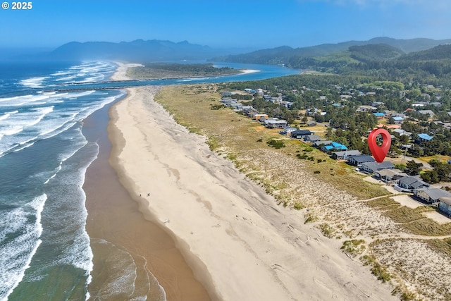 26280 Beach Dr, Rockaway Beach, OR 97136 - bird's eye view of a water and mountain view