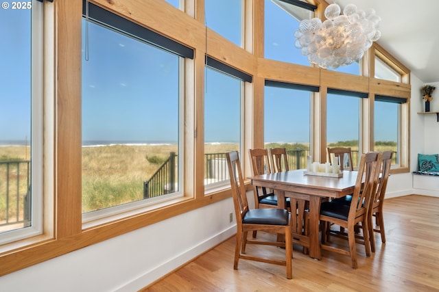 26280 Beach Dr, Rockaway Beach, OR 97136 - dining room with wood finished floors and baseboards