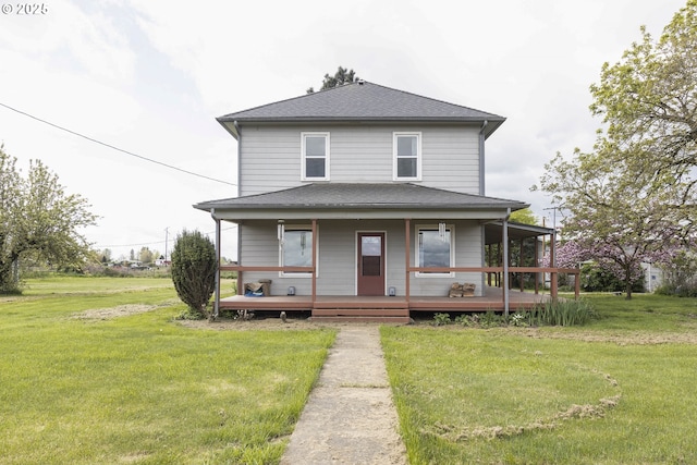 5704 Keene Rd NE, Gervais, OR 97026 - view of front of property with a front lawn and covered porch
