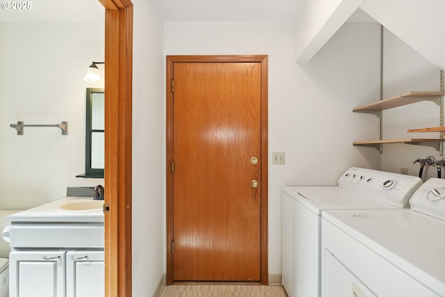 1904 Quinton St, The Dalles, OR 97058 - laundry room featuring washing machine and clothes dryer and baseboards