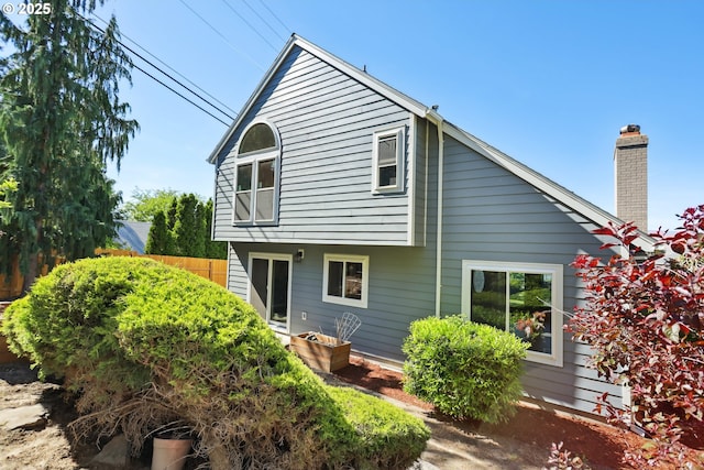 1904 Quinton St, The Dalles, OR 97058 - back of property with a chimney