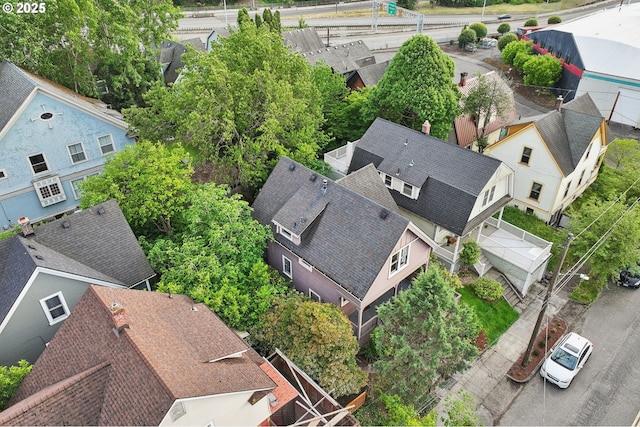 aerial perspective of suburban area
