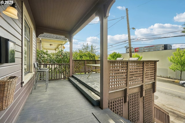 balcony with covered porch