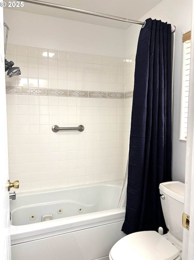 17239 Lumberview Rd, Brookings, OR 97415 - bathroom with toilet and a combined bath / shower with jetted tub