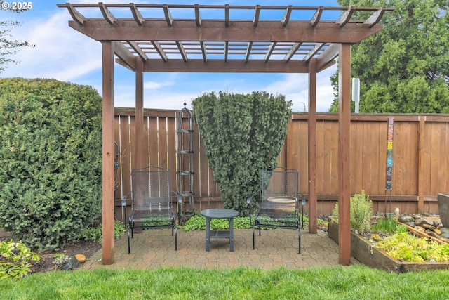 view of patio with fence