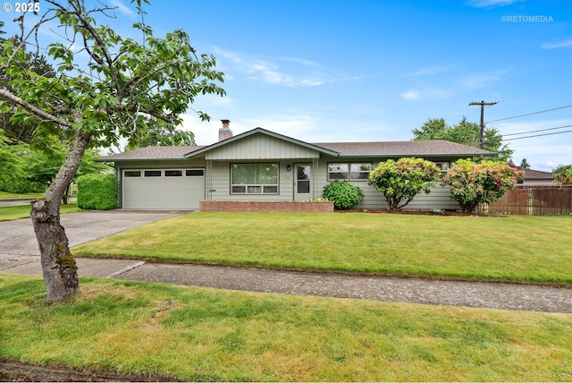 13140 SW Edgewood St, Portland, OR 97225 - single story home featuring a garage, driveway, and a chimney