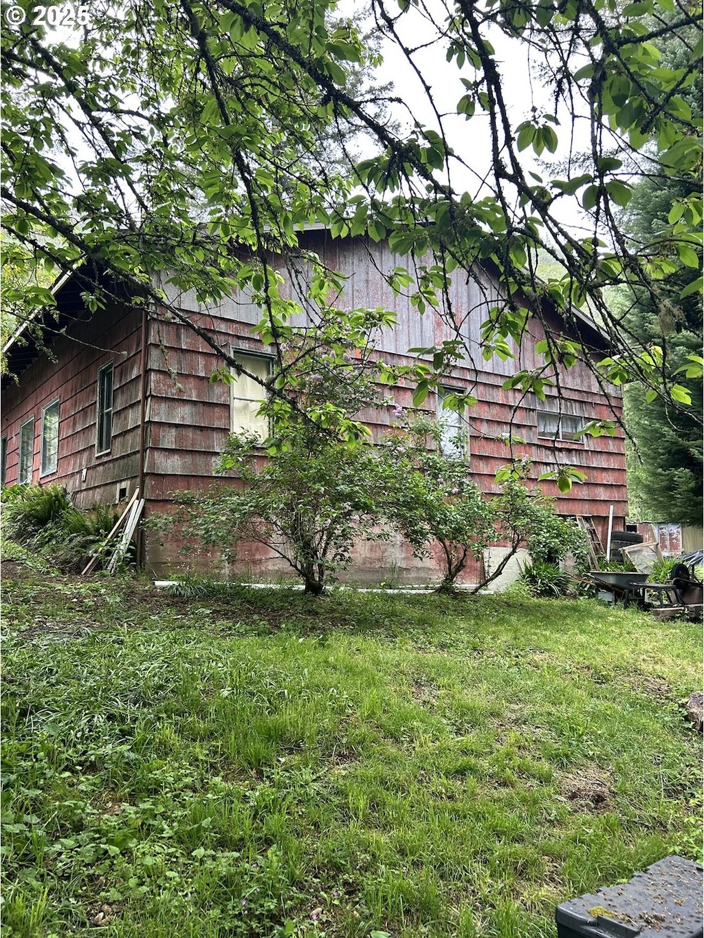view of grassy yard