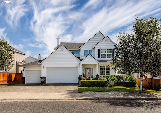 view of front of house featuring a garage