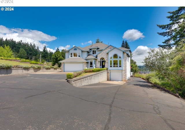 view of front of house featuring a garage