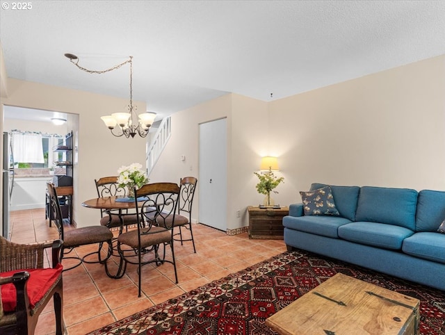 8512 SW Brightfield Cir, Tigard, OR 97223 - living room featuring a chandelier and light tile patterned floors