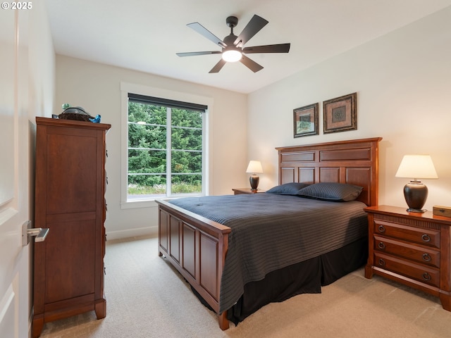 16711 NE 86th St, Vancouver, WA 98682 - bedroom with light colored carpet and a ceiling fan