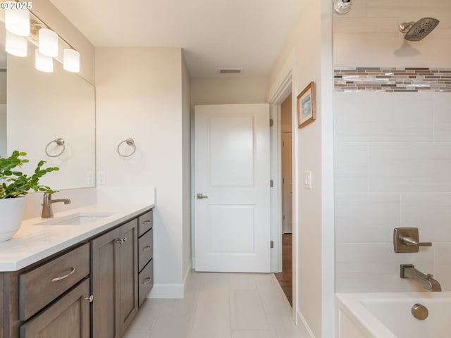 16711 NE 86th St, Vancouver, WA 98682 - full bath with vanity, shower / tub combination, and tile patterned flooring