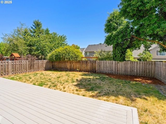 12576 NW Maplecrest Way, Banks, OR 97106 - wooden deck featuring a fenced backyard