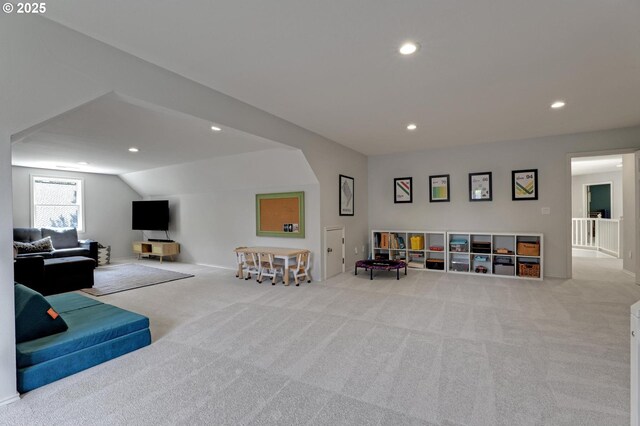 interior space featuring recessed lighting