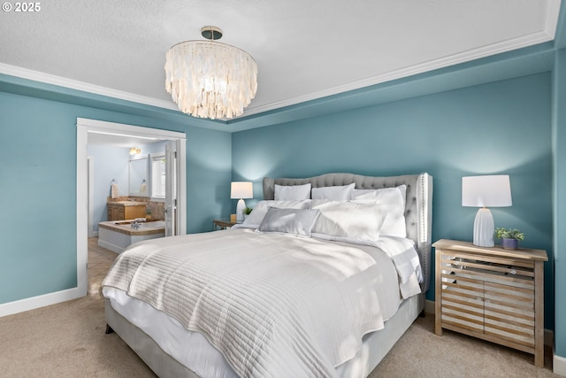 18287 SW Florendo Ln, Beaverton, OR 97007 - carpeted bedroom with a chandelier and baseboards