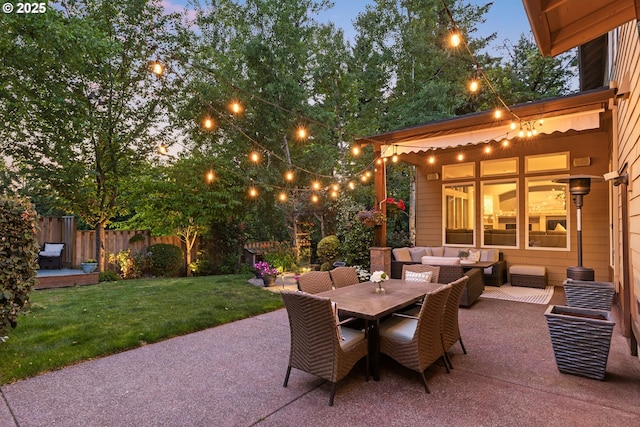 18287 SW Florendo Ln, Beaverton, OR 97007 - view of patio / terrace with outdoor dining space and an outdoor hangout area