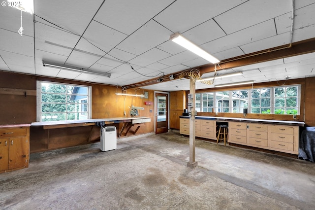 35478 Brabham Rd, Pleasant Hill, OR 97455 - miscellaneous room with a workshop area and concrete floors