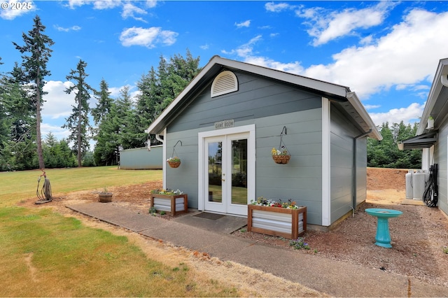 35478 Brabham Rd, Pleasant Hill, OR 97455 - view of outdoor structure featuring french doors