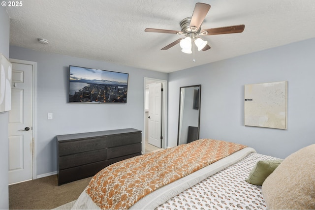 1001 S Grant St, Canby, OR 97013 - carpeted bedroom with a ceiling fan and a textured ceiling