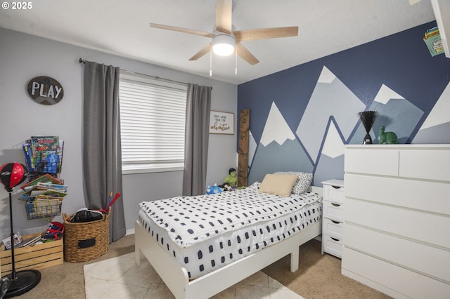 1001 S Grant St, Canby, OR 97013 - bedroom featuring light colored carpet and ceiling fan