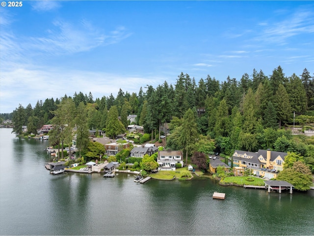 1667 Lake Front Rd, Lake Oswego, OR 97034 - water view with a heavily wooded area