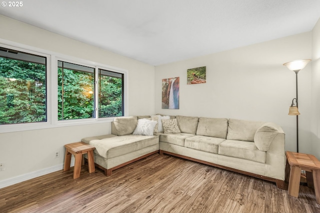 19330 NW Curtis Creek Dr, Manning, OR 97125 - living area featuring wood finished floors and baseboards
