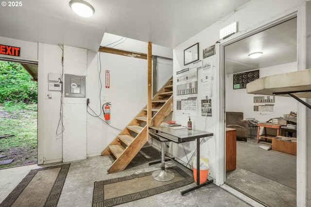 19330 NW Curtis Creek Dr, Manning, OR 97125 - below grade area featuring stairs and electric panel