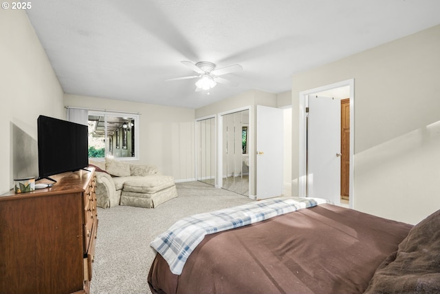 19330 NW Curtis Creek Dr, Manning, OR 97125 - carpeted bedroom with multiple closets and ceiling fan