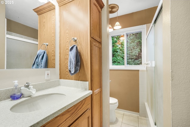 19330 NW Curtis Creek Dr, Manning, OR 97125 - bathroom with tile patterned floors, vanity, and toilet