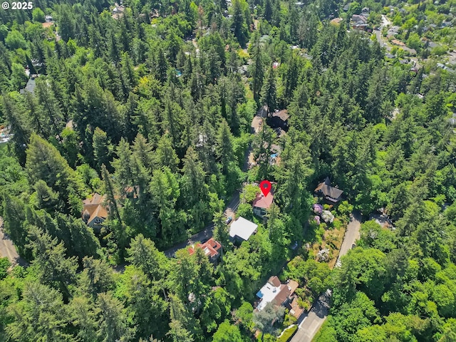 2435 Skyline Blvd, Eugene, OR 97403 - aerial view of property and surrounding area featuring a heavily wooded area