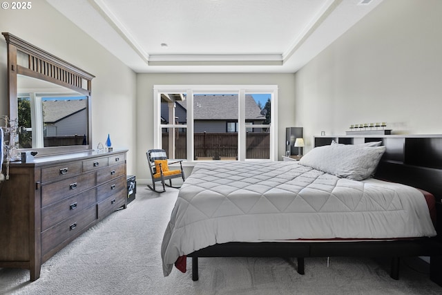 32750 Macy St, Eugene, OR 97408 - bedroom featuring light colored carpet, a tray ceiling, and multiple windows